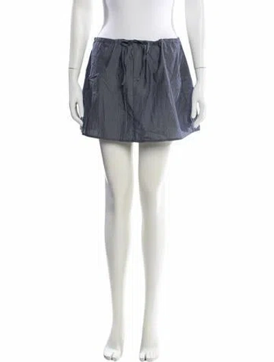 Pre-owned Deiji Studios Striped Mini Skirt In Blue