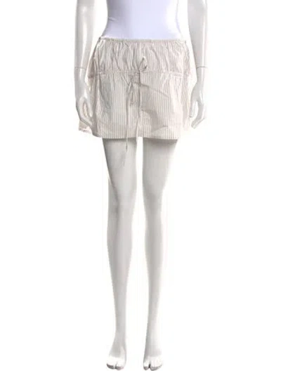 Pre-owned Deiji Studios Striped Mini Skirt In Neutral