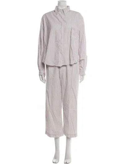 Pre-owned Deiji Studios Striped Set In Pink