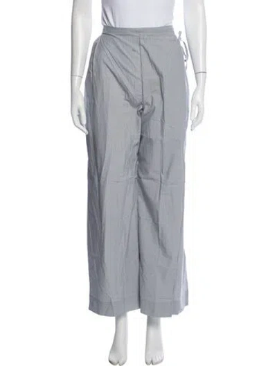 Pre-owned Deiji Studios Striped Wide Leg Pants In Blue