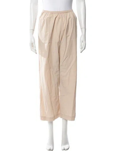 Pre-owned Deiji Studios Striped Wide Leg Pants In Neutral