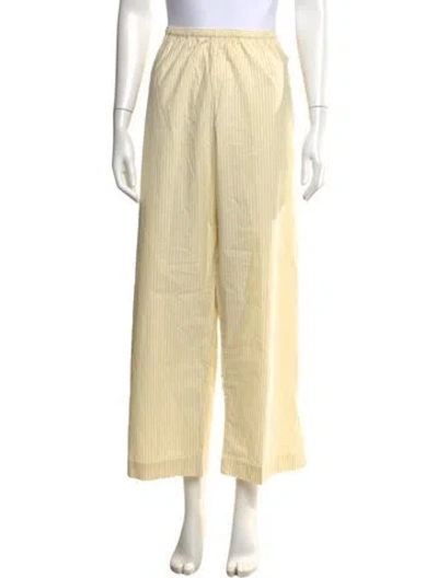 Pre-owned Deiji Studios Striped Wide Leg Pants W/ Tags In Yellow