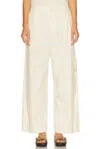 Deiji Studios Tab Pant In White