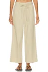 Deiji Studios Two Band Pant In Brown