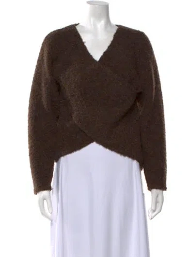 Pre-owned Deiji Studios V-neck Sweater In Brown