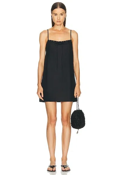 Deiji Studios Weave Mini Dress In Black