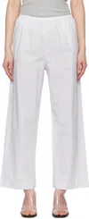 Deiji Studios Ease Cotton Pants In Sage Stripe