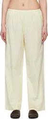 Deiji Studios Ease Striped Organic Cotton-poplin Pajama Pants In Yellow