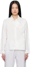 Deiji Studios White Arch Tie Shirt In White