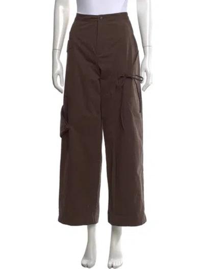 Pre-owned Deiji Studios Wide Leg Pants In Brown