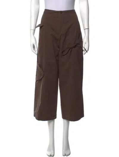 Pre-owned Deiji Studios Wide Leg Pants In Brown