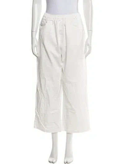 Pre-owned Deiji Studios Wide Leg Pants In White