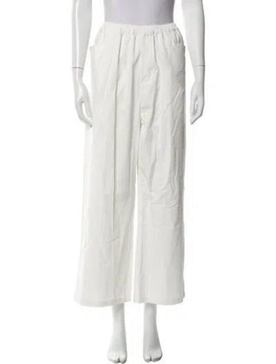 Pre-owned Deiji Studios Wide Leg Pants In White