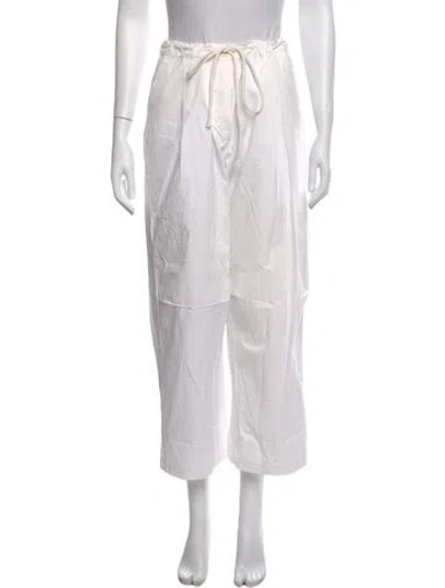 Pre-owned Deiji Studios Wide Leg Pants In White