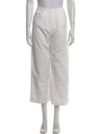 Pre-owned Deiji Studios Wide Leg Pants In White