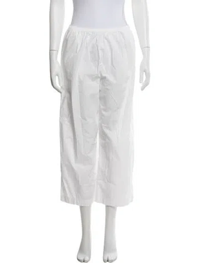 Pre-owned Deiji Studios Wide Leg Pants In White