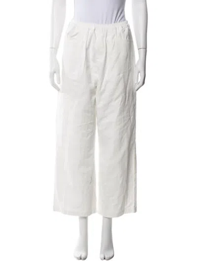 Pre-owned Deiji Studios Wide Leg Pants In White