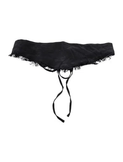 Pre-owned Deiji Studios Wide Waist Belt In Black