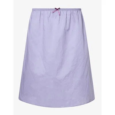 Deiji Studios Womens  Basic Cotton Mini Skirt In Thistle