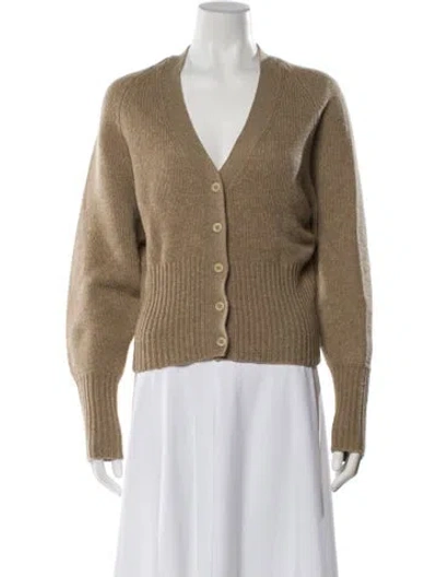 Pre-owned Deiji Studios Wool V-neck Sweater In Neutral