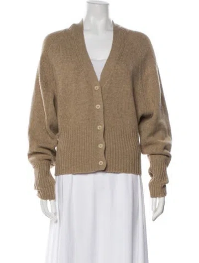 Pre-owned Deiji Studios Wool V-neck Sweater In Neutral