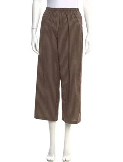 Pre-owned Deiji Studios Wool Wide Leg Pants In Brown