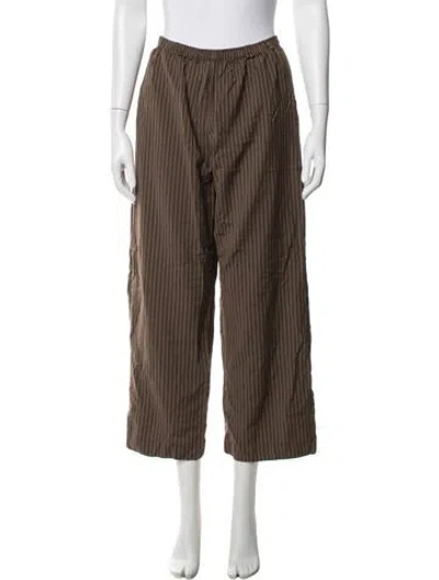 Pre-owned Deiji Studios Wool Wide Leg Pants In Brown