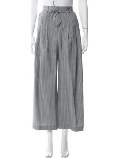 Pre-owned Deiji Studios Wool Wide Leg Pants In Gray