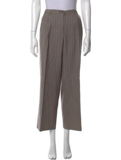 Pre-owned Deiji Studios Wool Wide Leg Pants In Neutral