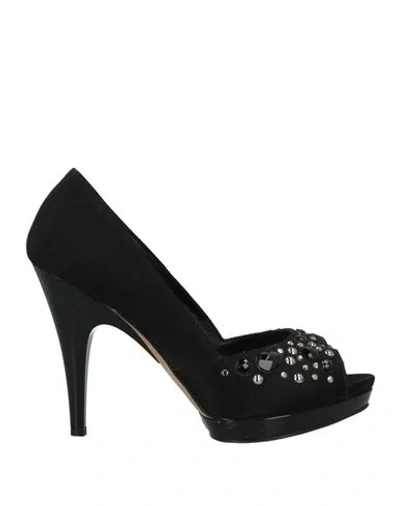 Deimille Woman Pumps Black Size 9 Textile Fibers