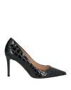 Deimille Woman Pumps Black Size 8 Leather In Black
