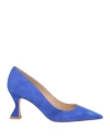 Deimille Woman Pumps Bright Blue Size 7 Soft Leather