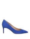 Deimille Woman Pumps Bright Blue Size 8 Leather In Blue