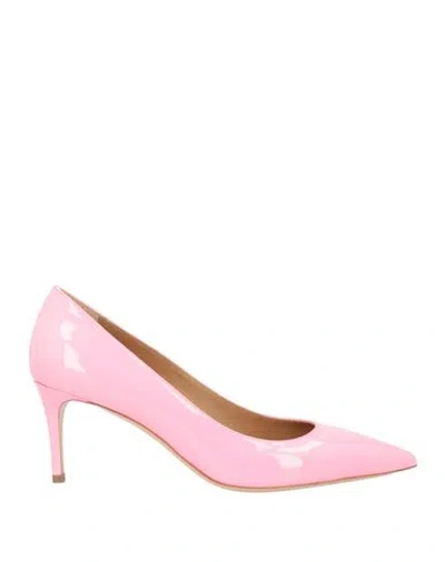 Deimille Woman Pumps Coral Size 7 Soft Leather In Red