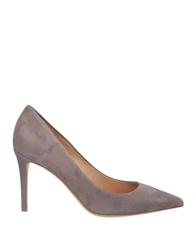 Deimille Woman Pumps Dove Grey Size 7 Leather In Grey