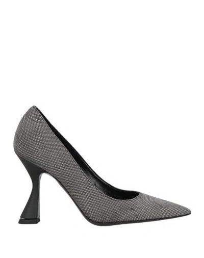 Deimille Woman Pumps Grey Size 7 Leather