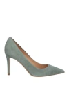 Deimille Woman Pumps Grey Size 8 Leather
