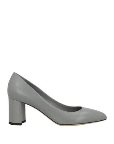 Deimille Woman Pumps Grey Size 9 Soft Leather