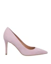 Deimille Woman Pumps Lilac Size 8 Leather In Purple