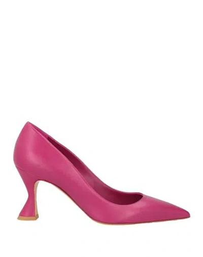 Deimille Woman Pumps Magenta Size 10 Soft Leather