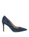 Deimille Woman Pumps Navy Blue Size 8 Leather