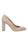 Deimille Woman Pumps Taupe Size 8 Soft Leather In Grey