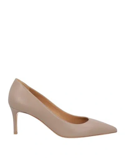 Deimille Woman Pumps Dove Grey Size 11 Soft Leather