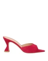 Deimille Woman Sandals Brick Red Size 10 Soft Leather