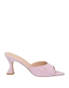 Deimille Woman Sandals Pink Size 11 Soft Leather