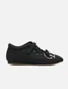 Deinet D Logo Lace Up Mozzi Shoes In Black In Black