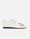 Deinet D Logo Lace Up Mozzi Shoes In White In White