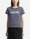 Deinet Line Logo Ringer T-shirt In Multi