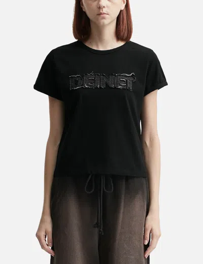 Deinet Logo Ringer T-shirt In Black