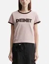Deinet Logo Ringer T-shirt In Pink